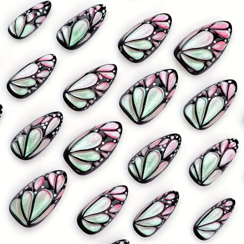 Elegantes Schmetterlingsdesign Nagelkunst Karnz