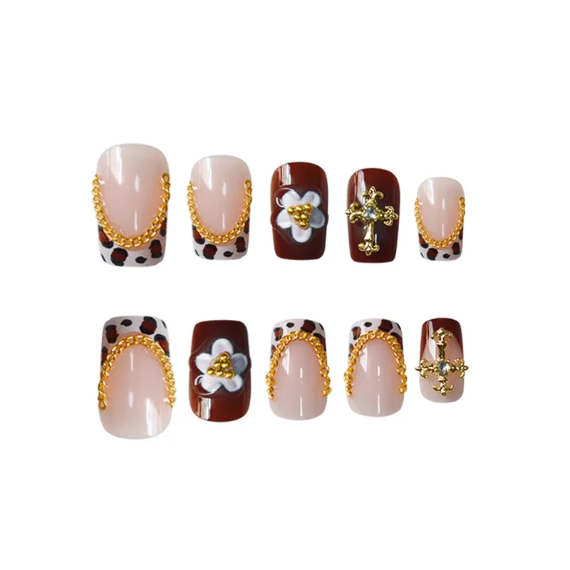 Elegante 3D Blumen Nagelkunstverlängerungen Karnz