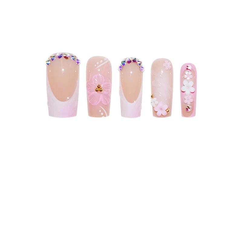 Dekoratives Floral Press-On Nail Art Set Karnz