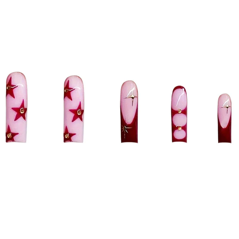 Künstlerisches Press-On Nageldesign Karnz