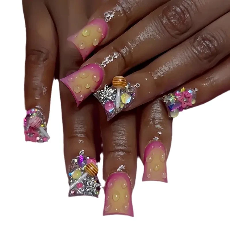 Künstlerische 3D-Gel-Nagelkunst-Erweiterungen Karnz