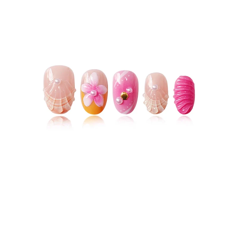 Künstlerische 3D Blumen Nagelkunst Karnz