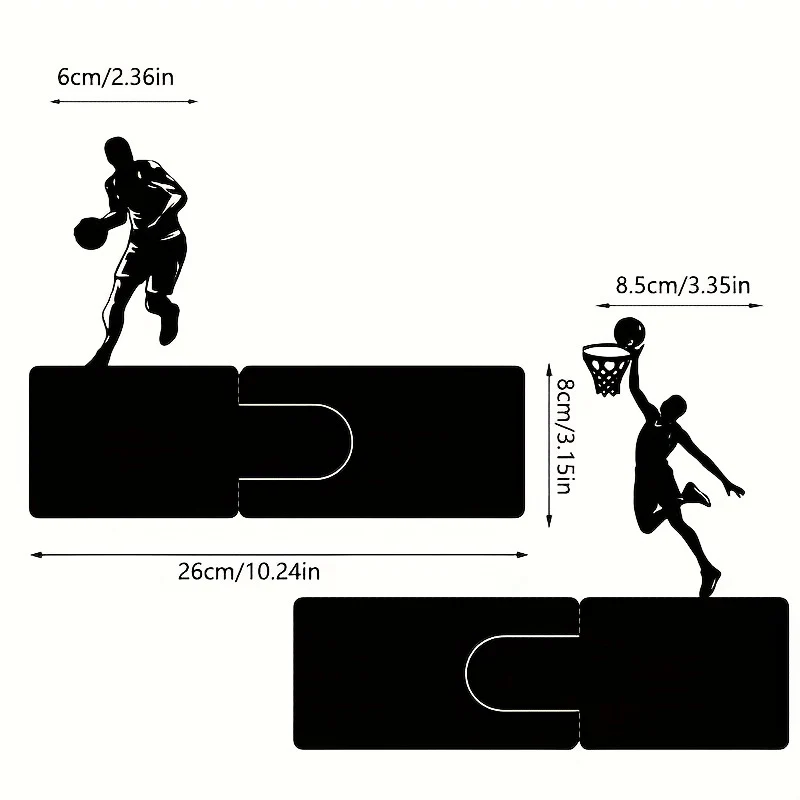 Basketball-Themen Metall Buchstützen