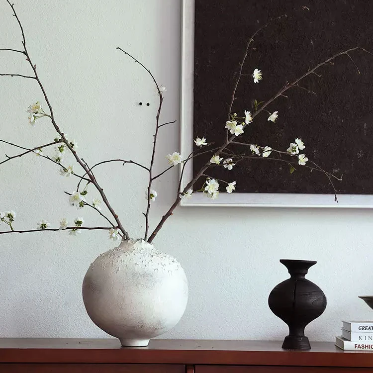 Elegante Texturierte Dekorative Keramikvase