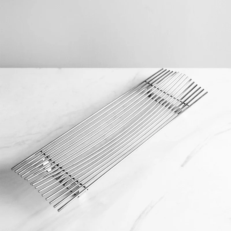 Elegante moderne Edelstahl Tischmitte