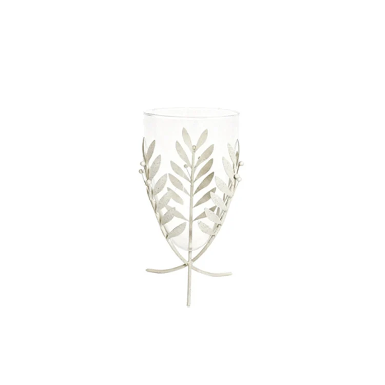Elegante Blattmuster dekoratives Glas