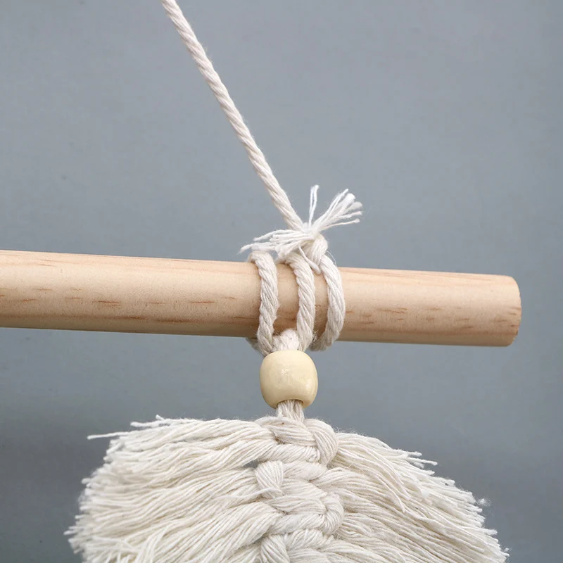 Künstlerischer Makramee-Blatt Wandbehang Karnz