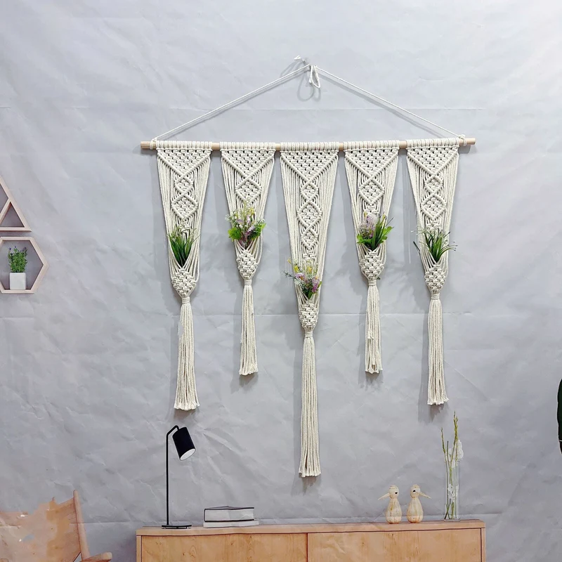 Macrame Wandhängenden Pflanzer Karnz