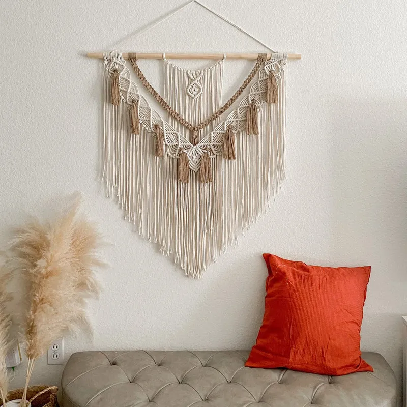 Macrame Wandkunst Dekor Karnz