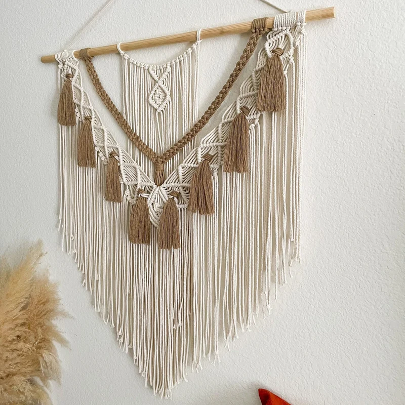 Macrame Wandkunst Dekor Karnz