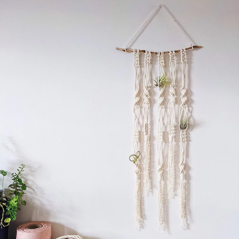 Macrame Pflanze Wand Hängeregal Organizer Karnz