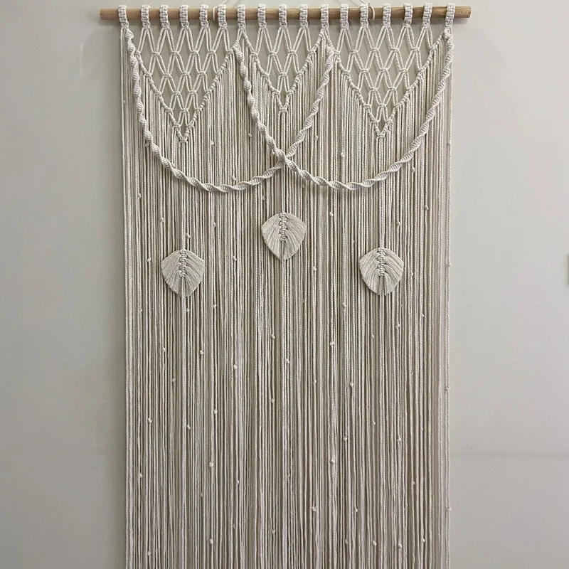 Macrame Blattmotiv Wandbehang Karnz