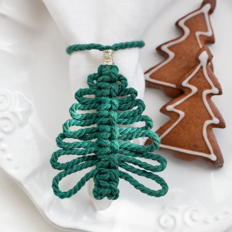 Macrame Weihnachtsbaum Ornament Karnz