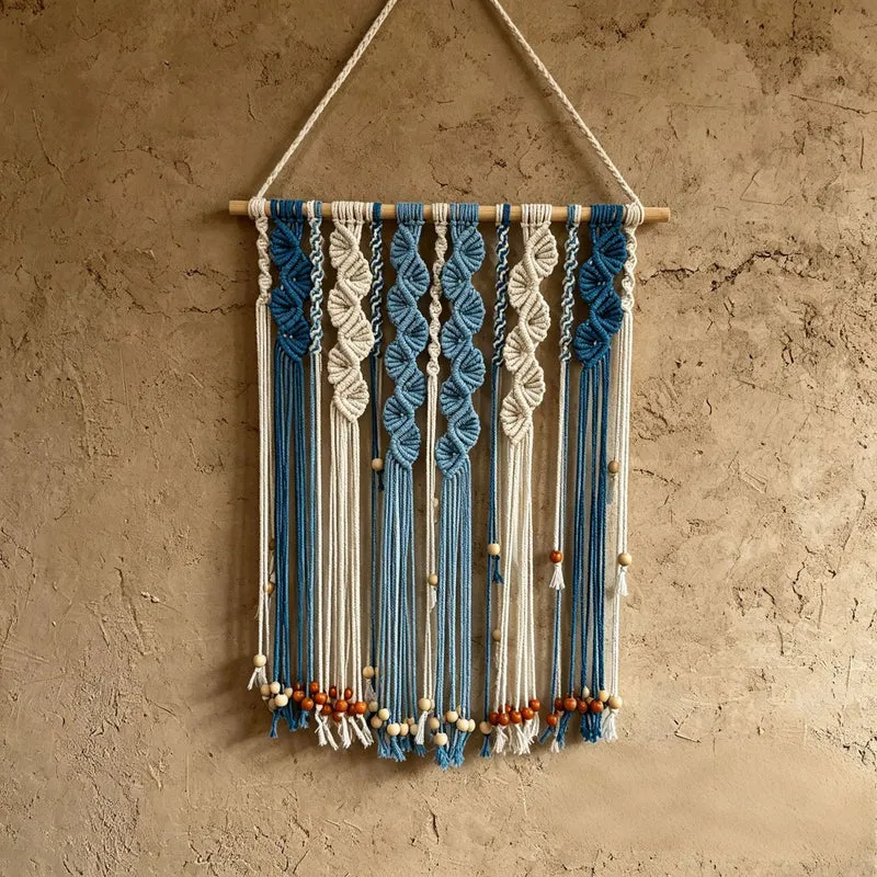 Floral Macrame Wandbehang Karnz