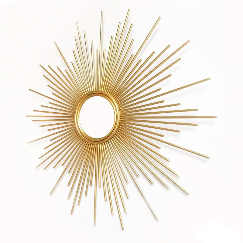 Sunburst Dekorativer Wandspiegel mit Strahlenden Strahlen Karnz