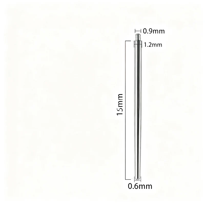 Titan-Piercingstab, flache Basis, Innengewinde