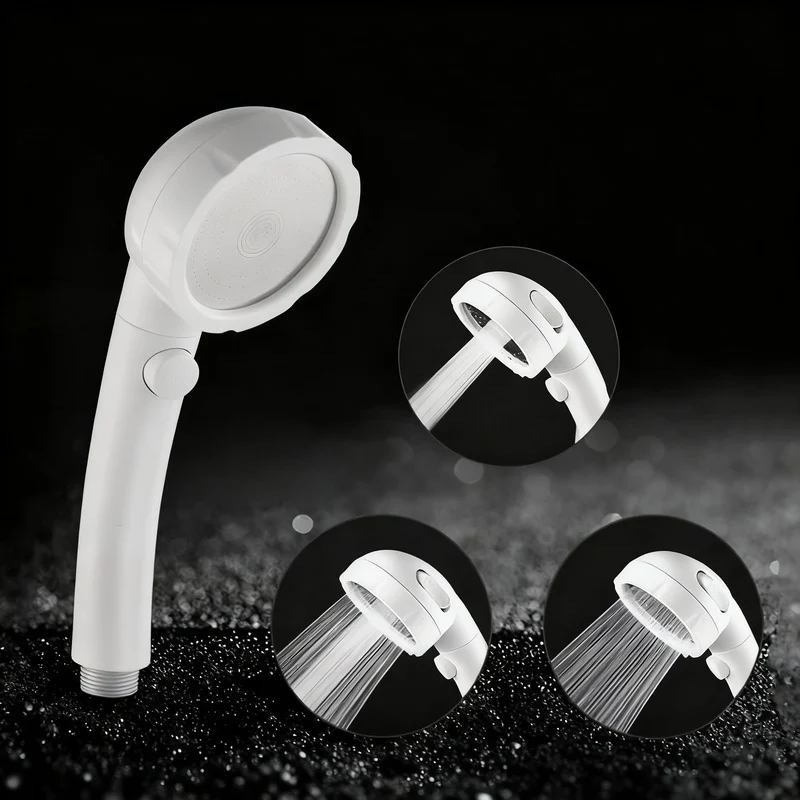 Handbrause mit 3 Strahlarten und Stopp-Funktion