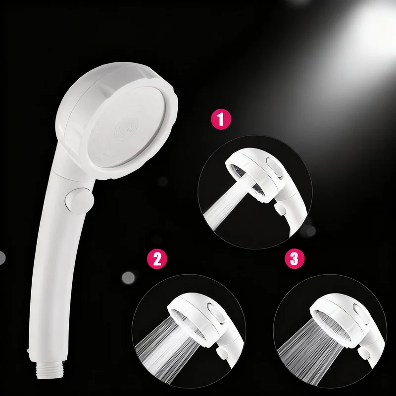 Handbrause mit 3 Strahlarten und Stopp-Funktion