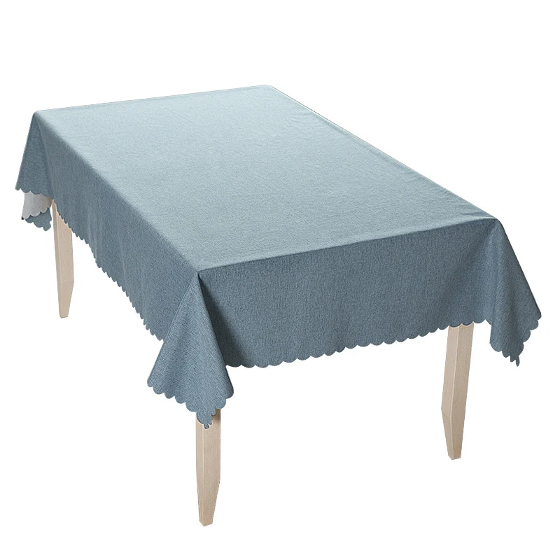 Tischdecke aus Baumwollmix mit gewelltem Saum und strukturierter Oberfläche Karnz