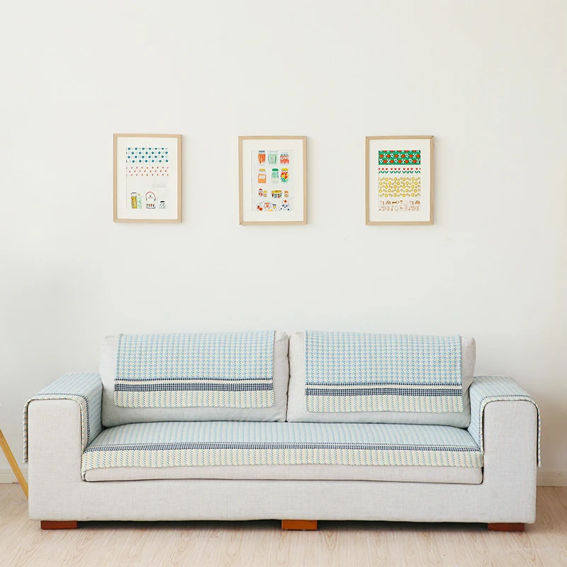 Sofa-Auflage-Set für 3-Sitzer mit rutschfester Unterseite und dekorativer Steppung Karnz