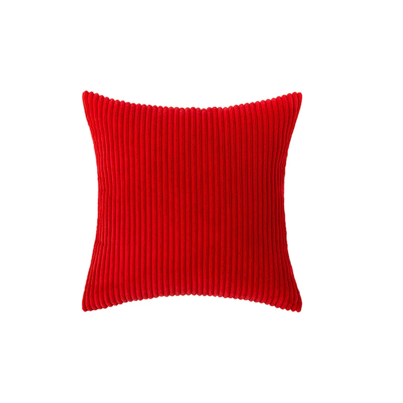 Corduroy Rippierter Quadratischer Akzentkissenbezug mit tiefem Kanaltextur und verdecktem Reißverschluss