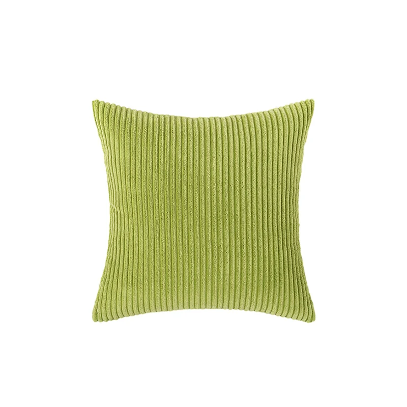 Corduroy Rippierter Quadratischer Akzentkissenbezug mit tiefem Kanaltextur und verdecktem Reißverschluss