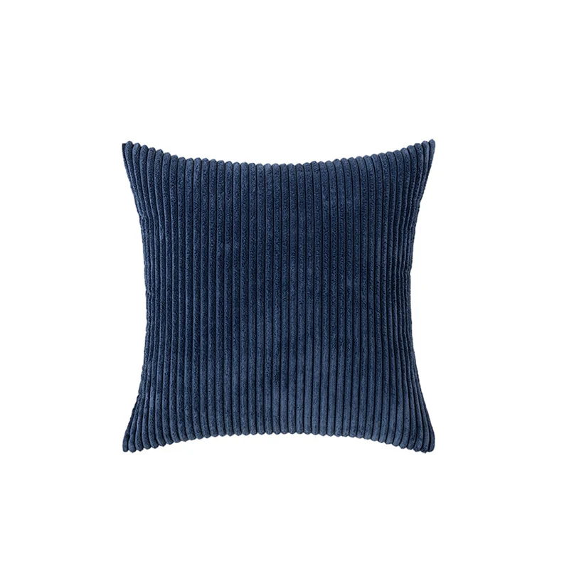 Corduroy Rippierter Quadratischer Akzentkissenbezug mit tiefem Kanaltextur und verdecktem Reißverschluss