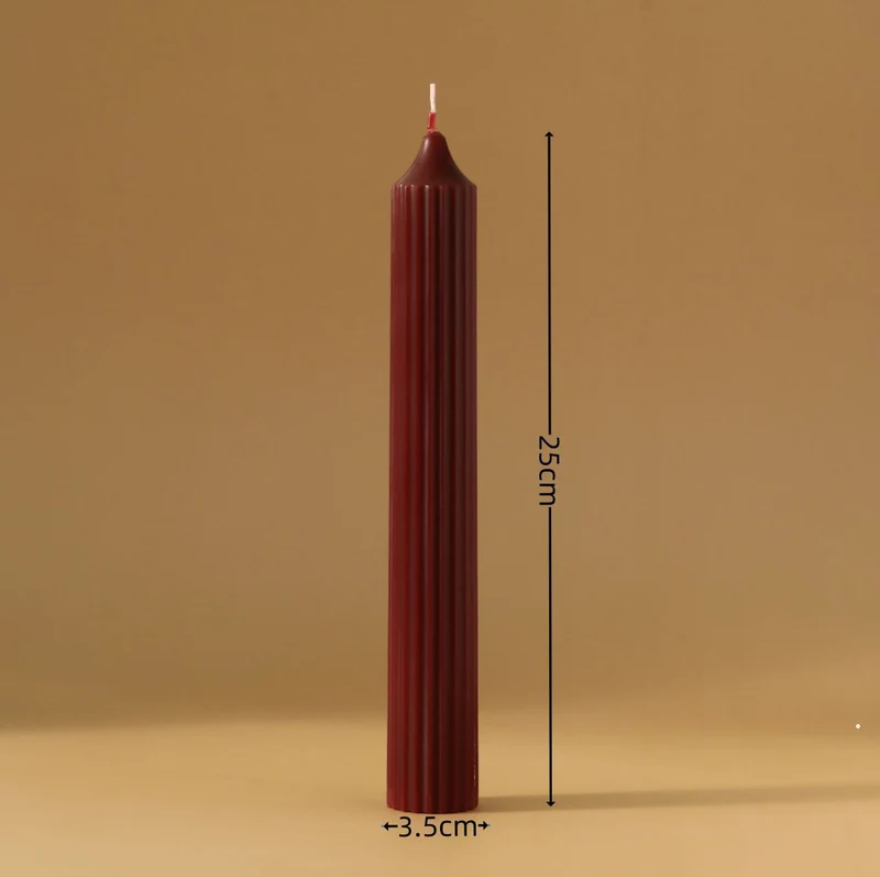 Vintage Fluted Pointed Taper Säulenkernkerze