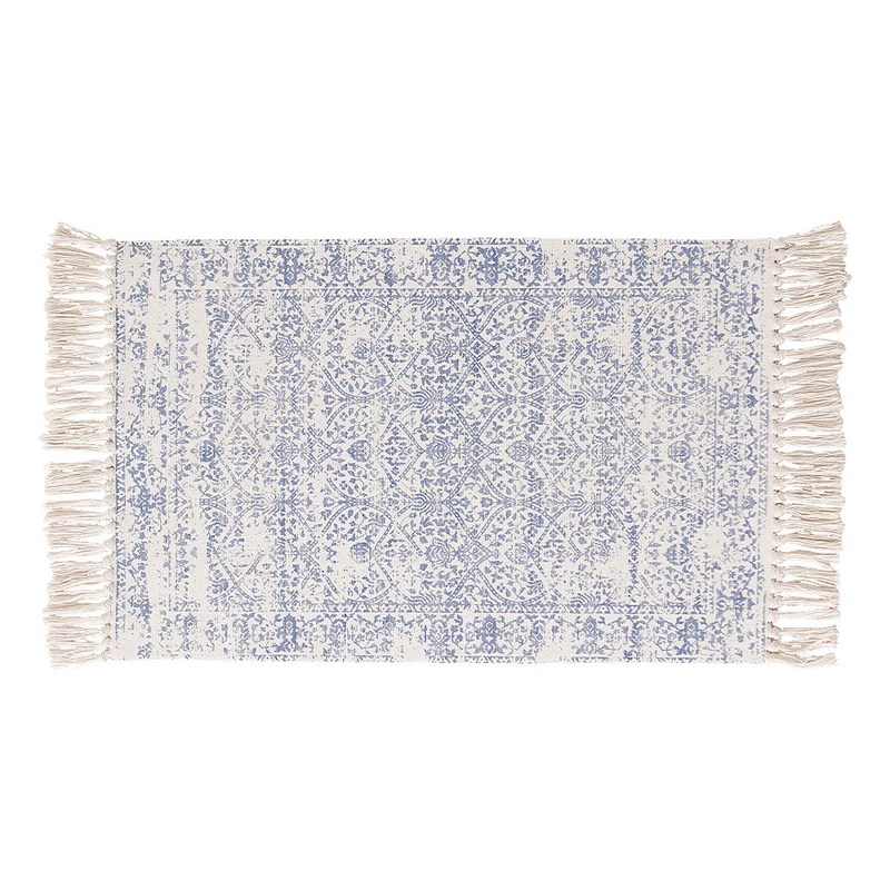 Gewebter Vintage-Teppichläufer mit Fransen und orientalischem Used-Look Karnz