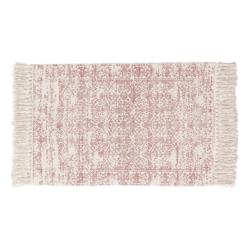 Gewebter Vintage-Teppichläufer mit Fransen und orientalischem Used-Look Karnz