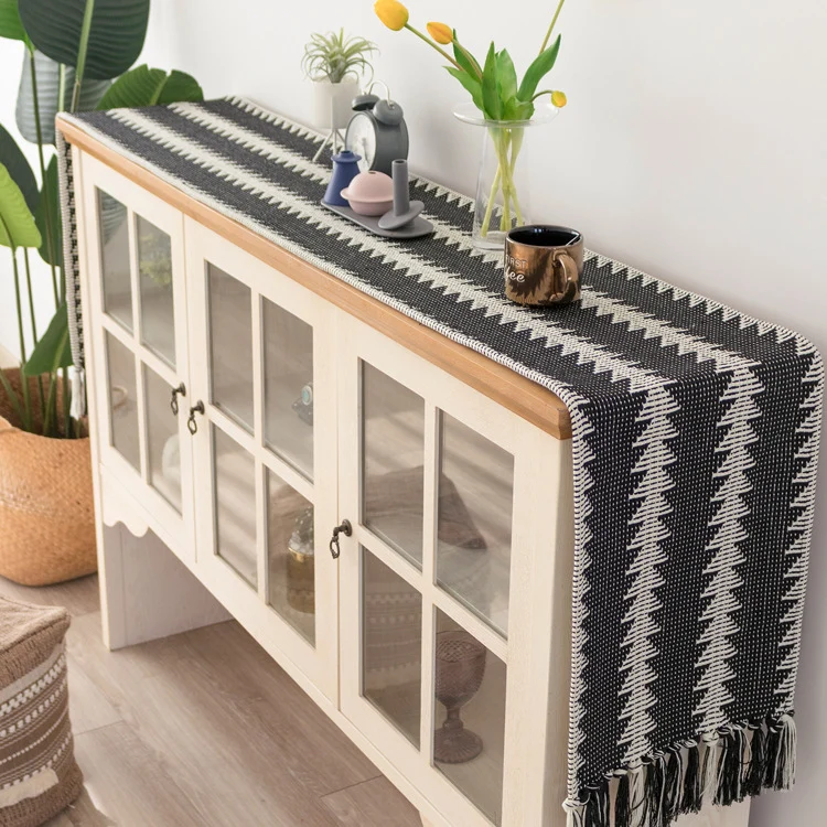 Gewebte Tischsets im Kilim-Stil aus Baumwollmix, rutschfeste Tischunterlage Karnz