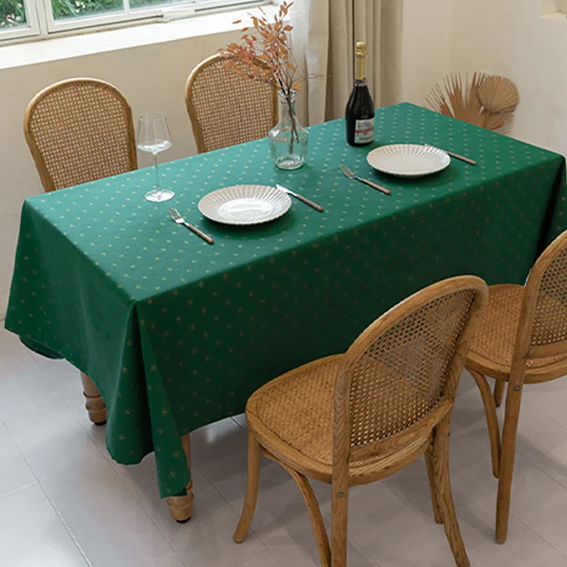 Gewebte Jacquard-Tischdecke mit Diamantrelief und pflegeleichtem Baumwollmix Karnz