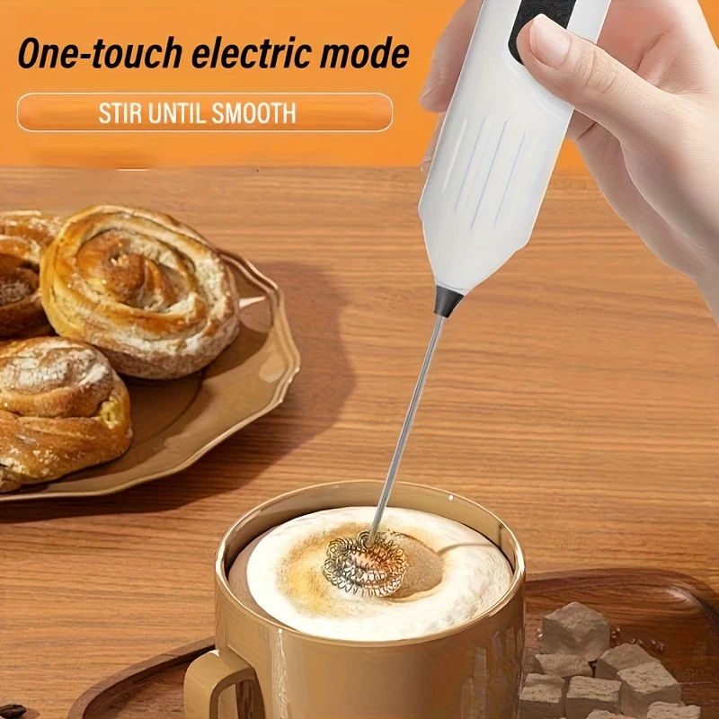 Milchaufschäumer Stab - elektrisch mit 3 Modi, 11000RPM, USB Wiederaufladbar, geräuscharmer Mixer, Milch Frother für Cappuccino, Latte,Mokka,Macchiato