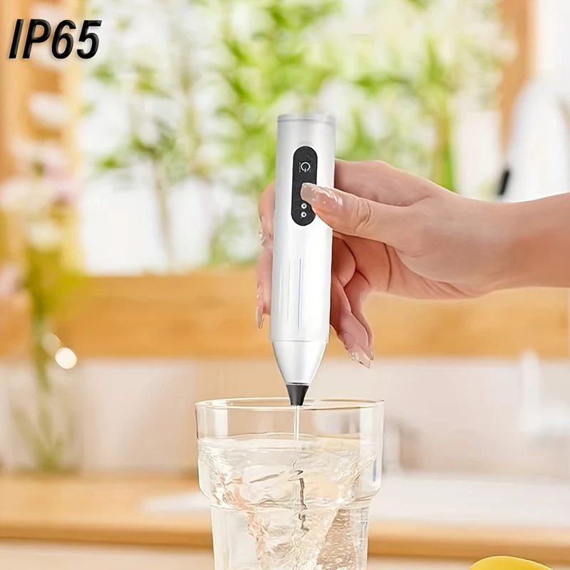Milchaufschäumer Stab - elektrisch mit 3 Modi, 11000RPM, USB Wiederaufladbar, geräuscharmer Mixer, Milch Frother für Cappuccino, Latte,Mokka,Macchiato