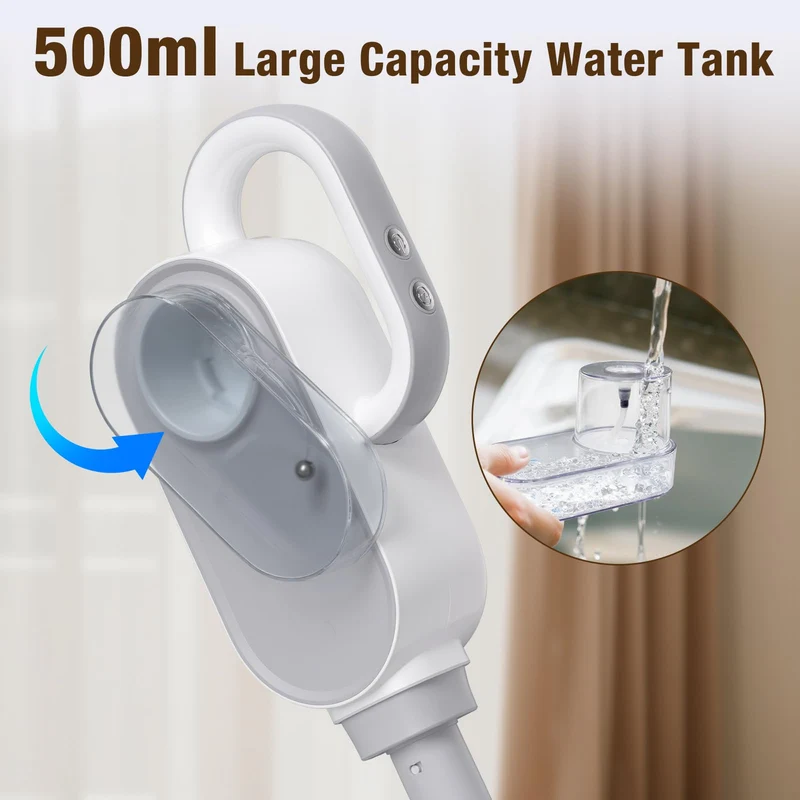 Dampfreiniger, Handheld Dampfreiniger, 13-in-1 Dampfmop, 500ML Wassertank, 7M Kabel, für Böden, Fliesen, Fenster, Teppiche, Möbel