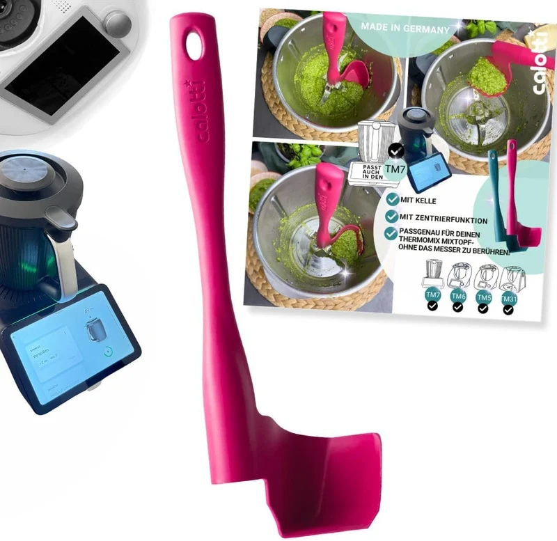 Drehkellenspatel kompatibel für Thermomix TM31, TM5, TM6, TM7, Rosa