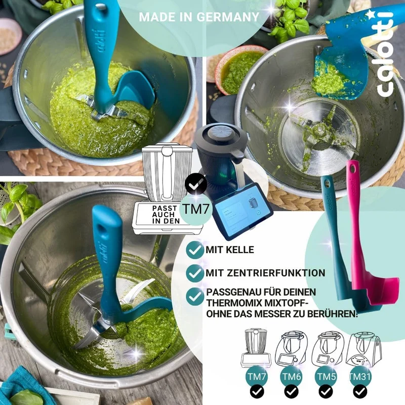 Drehkellenspatel kompatibel für Thermomix TM31, TM5, TM6, TM7 zum Entnehmen