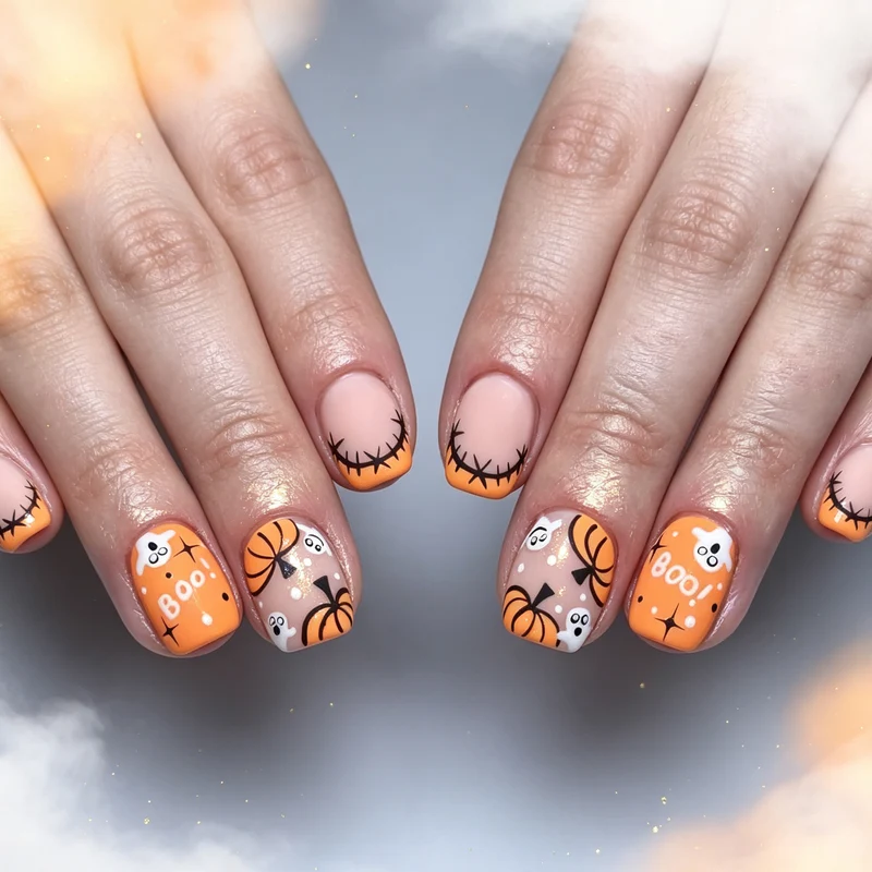 Spaßige festliche Nagelkunst Karnz