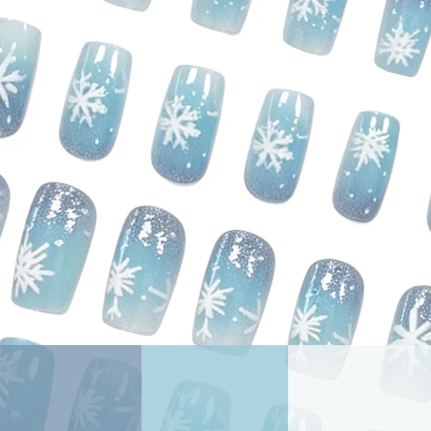 Frosted Snowflake Gel Nail Art Set Karnz