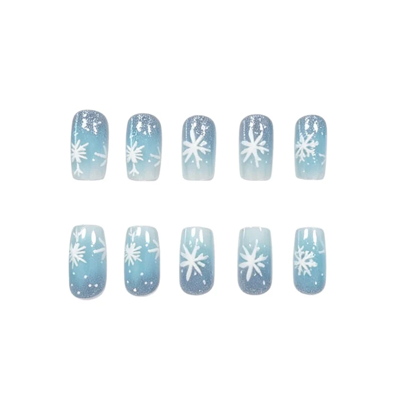 Frosted Snowflake Gel Nail Art Set Karnz