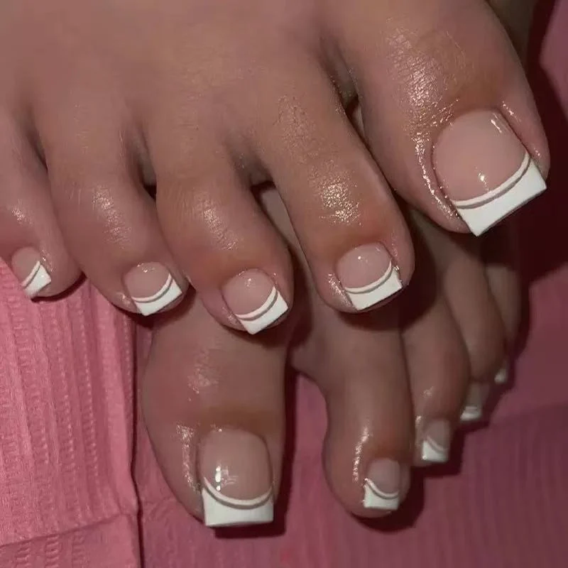 French Tip Pediküre Nagelkunst Karnz