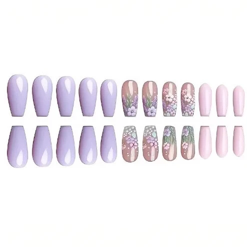 Blumenmuster Acryl-Nagelkunstverzierungen Karnz