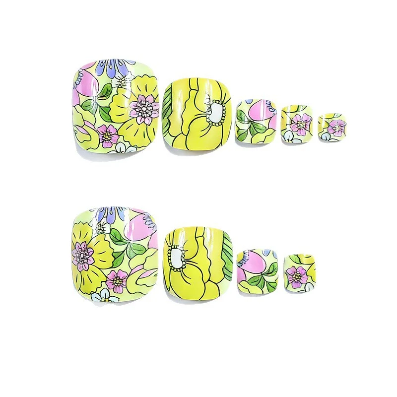 Floral Pediküre Nagelkunst Karnz