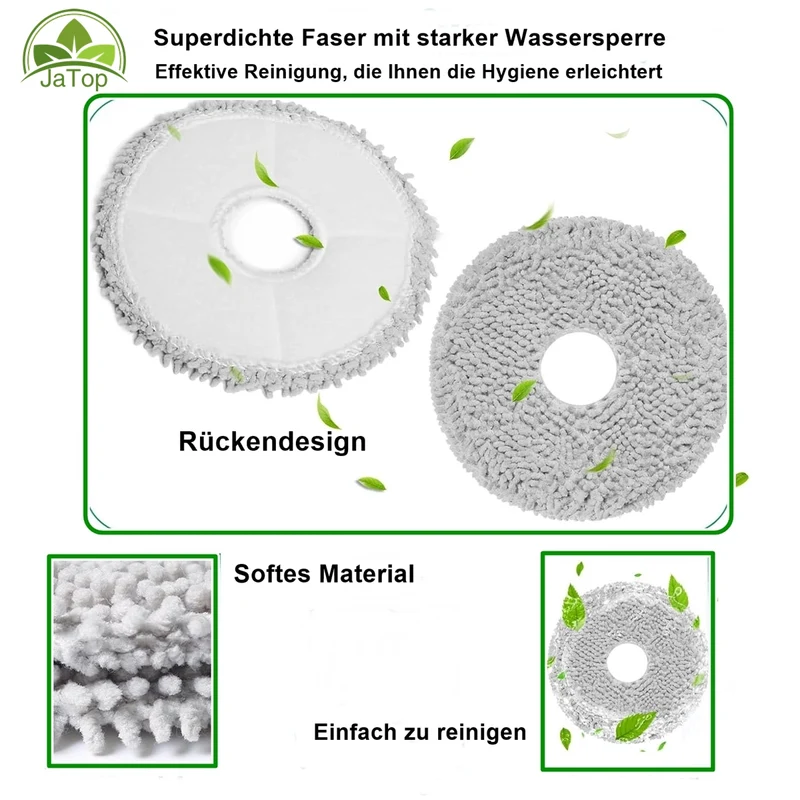 2 Stück Wischtücher geeignet für Xiaomi Saugroboter X10+, X20+,Dreame L10s Ultra