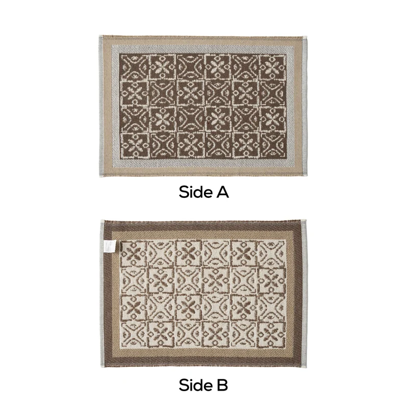 Wendbarer gewebter Teppichläufer mit ornamentaler Jacquard‑Struktur Karnz