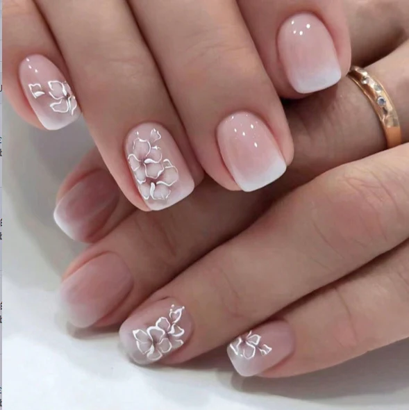 Blumenmuster Nagelkunst Set Karnz