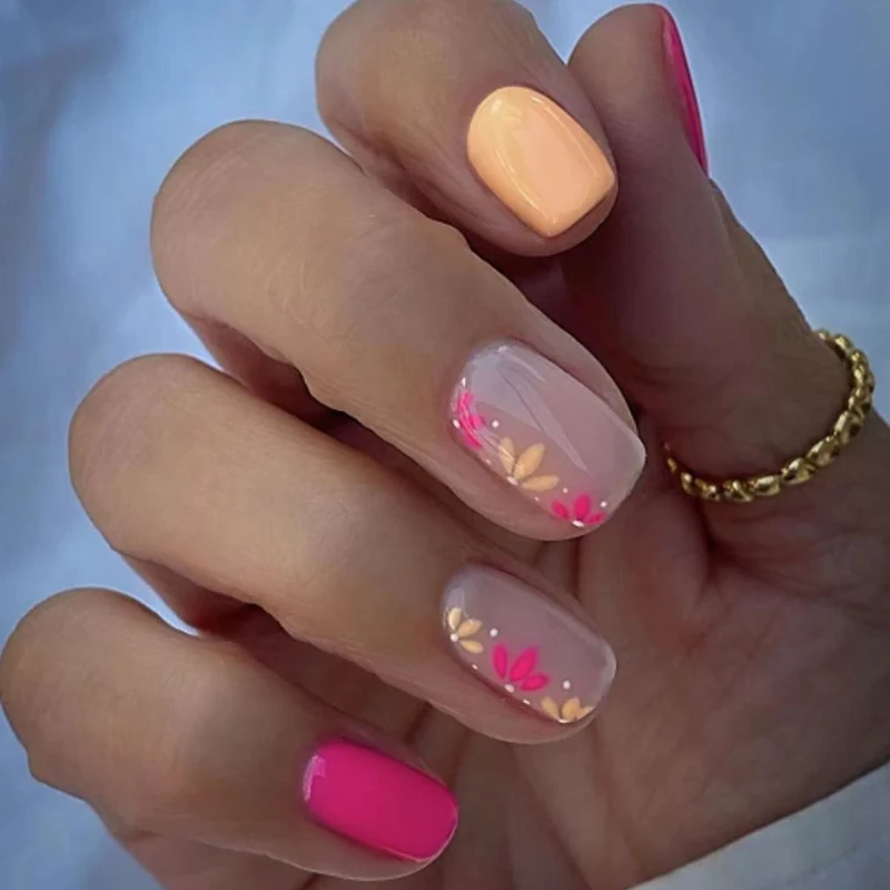 Blumenmuster Nagelkunst Set Karnz