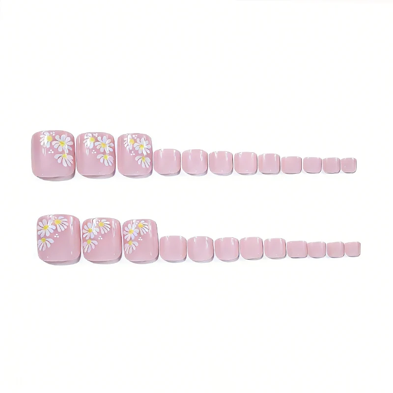 Floral Nail Art Pediküre Karnz
