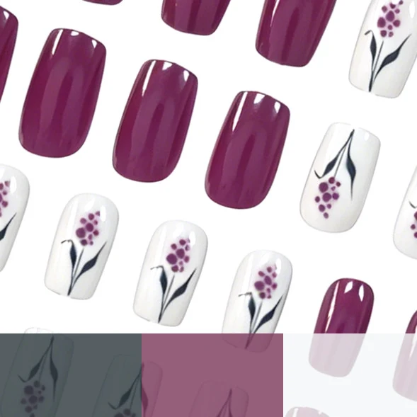 Florale Nagelkunst-Verzierungen Karnz 1789915993