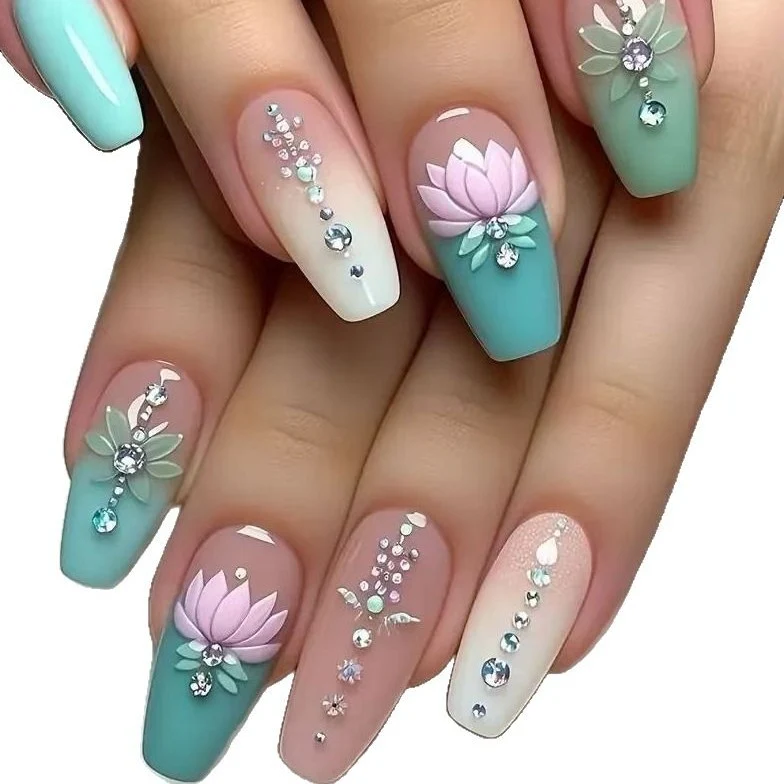 Blumenverlauf Nagelkunstset Karnz